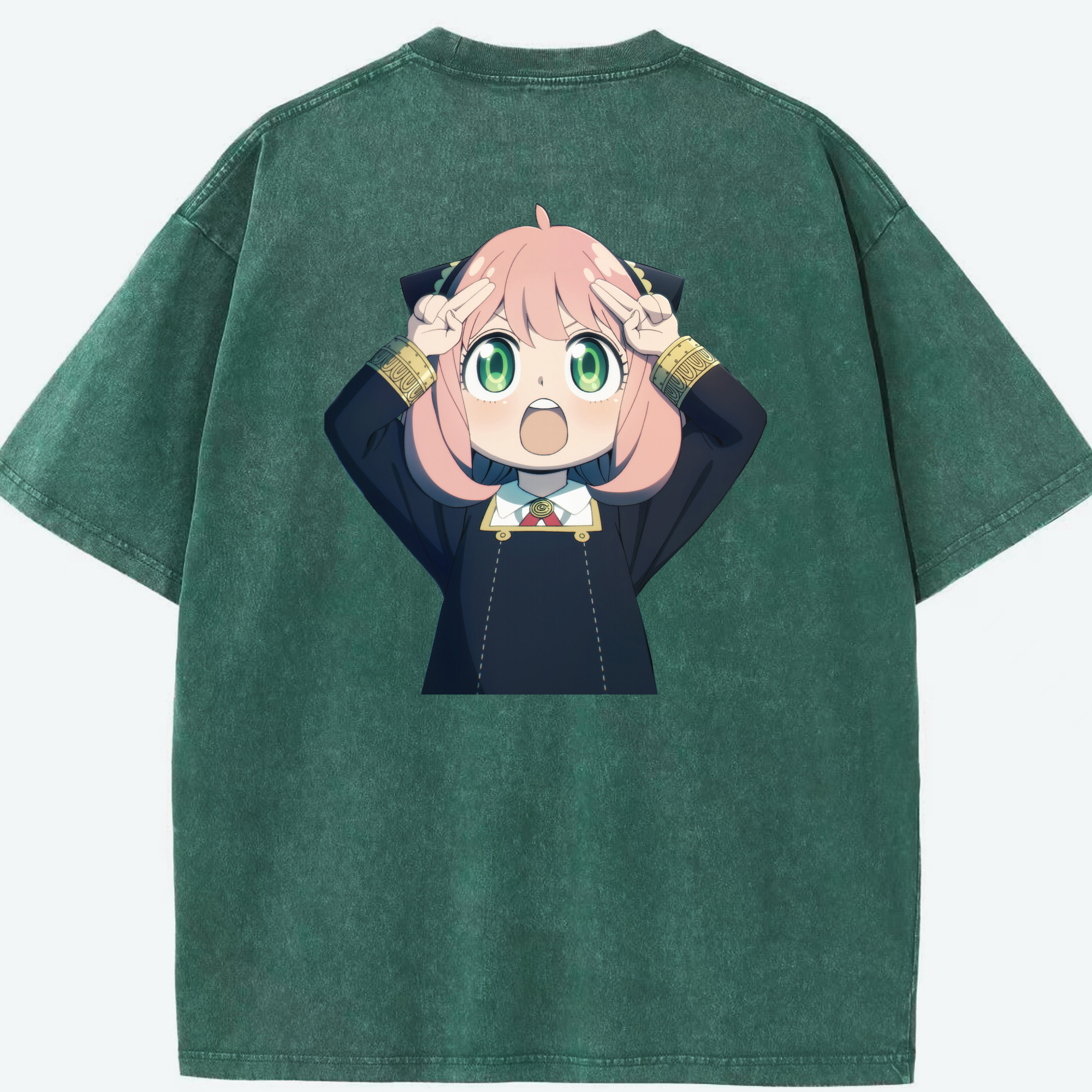（画像用） SPY×FAMILY间谍家家酒 綿100% ヴィンテージ風 半袖Tシャツ（背面プリント）